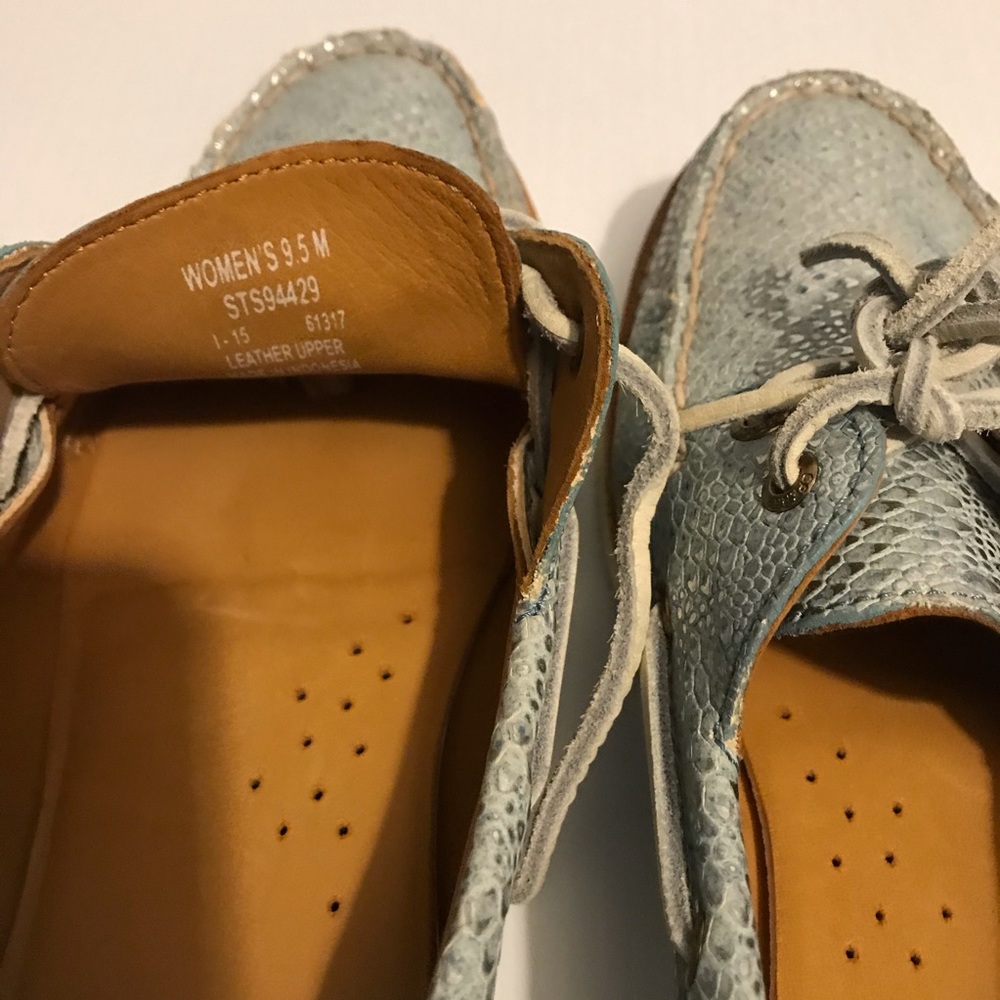 SPERRY TOPSIDER GOLD CUP METALLIC BLUE SIZE 9.5 - Picture 4 of 6